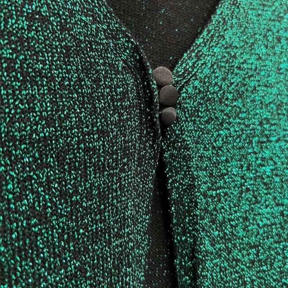 FREE PEOPLE Emmaline Metallic Cardigan Sweater in Alpine Combo - Picture 5 of 13